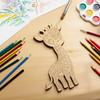 Wooden Giraffe Coloring Cutout – DIY Kids Craft Kit